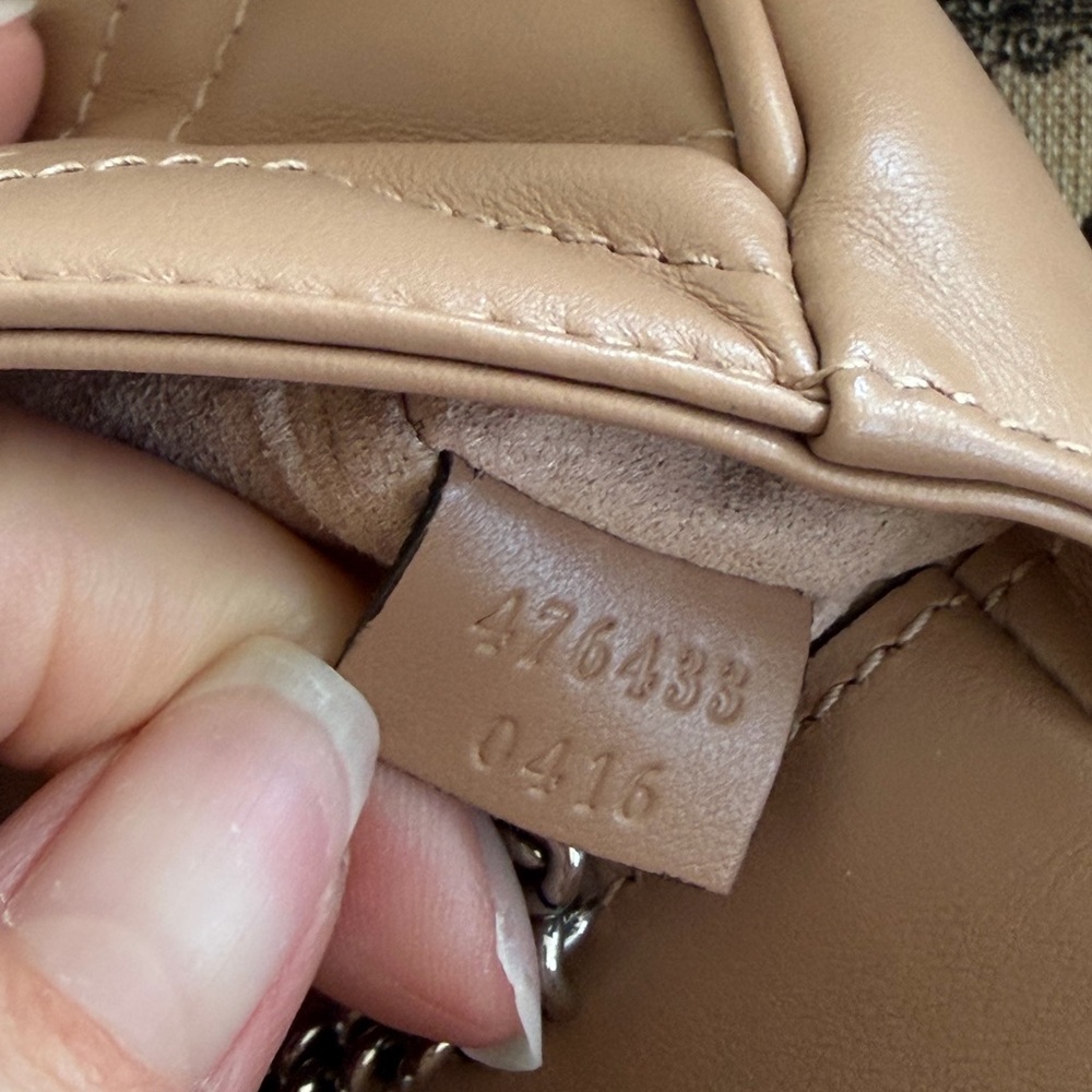 NWT Authentic Gucci GG Marmont Matelassé Super Mini Bag - Tone-on-Tone Hardware - Picture 8 of 11